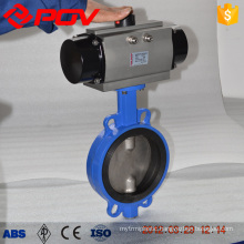 4 inch cast iron wafer pneumatic butterfly valve